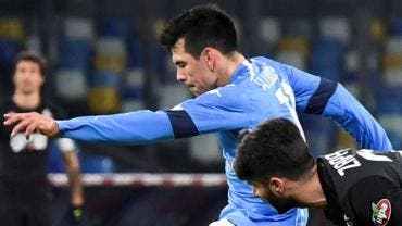 ‘Chucky’ Lozano marca golazo en triunfo de Napoli en la Copa Italia