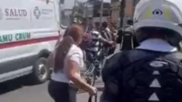 mata policia motero Jardin Balbuena