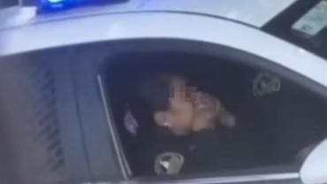 policía patrulla video sexual