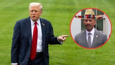 Donald Trump y el líder demócrata Hakeem Jeffries
