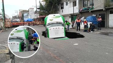 No se reportaron personas lesionadas tras el incidente. Autoridades indicaron que el socavón se habría originado debido a las fuertes lluvias