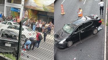 Transeúntes se acercaron a ayudar al automovilista siniestrado