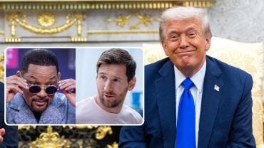 Donald Trump, Lionel Messi y Will Smith