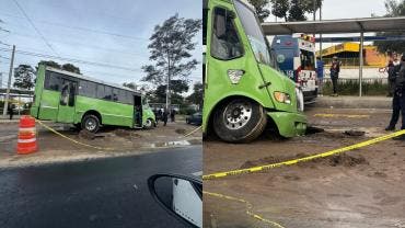 Más temprano, bomberos capitalinos atendieron una fuga de agua potable en la misma avenida