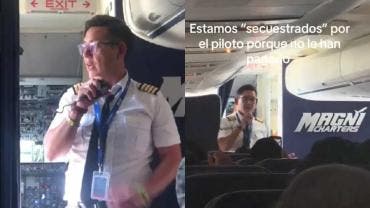Tras el incidente, en redes sociales comenzaron a circular videos grabados por pasajeros, en los que se observa al piloto manifestando inconformidad por un presunto despido y por adeudos laborales