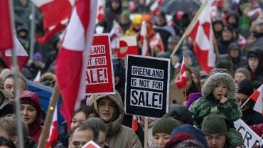 protesta este sábado en Groenlandia Foto de EFE