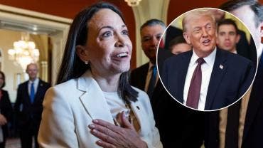 Maria Corina Machado y Donald Trump 