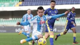 Hirving Lozano anotó un gol a los nueve segundos, en la derrota de Napoli ante Hellas Verona