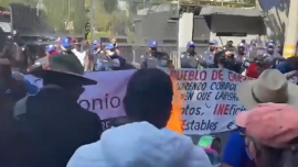 Simpatizantes de Salgado Macedonio realizan protesta en la CDMX 