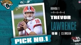 Trevor Lawrence va a Jaguars y encabeza el Top 10 del Draft 2021 de NFL