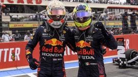 Verstappen y Checo comparten el podio en el Gran Premio de Francia