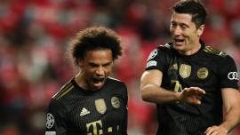 Bayern Munich arrolla al Benfica con un doblete de Leroy Sané
