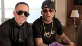 Los integrantes del dúo puertorriqueño de reguetón Wisin y Yandel.