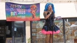 Corresponsal. La drag queen Cristo Vampiro conduce el el 4° Festival Inclusivo en el Faro Azcapotzalco de la CDMX.