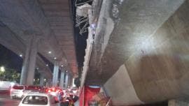 Se desprende concreto de segundo piso en Viaducto, Tlalpan