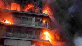 edificio incendio Valencia Espana