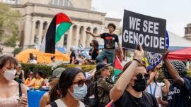 Protesta propalestina en la Universidad de Columbia