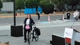 Xochitl Galvez debate INE bicicleta