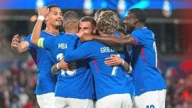 Selección Francesa festejando 