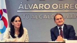 Reunión para la transición. Lía Limón y Javier López Casarín 