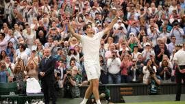 Taylor Fritz festeja su victoria ante Alexander Zverev. EFE