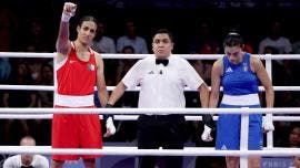 Escándalo en París 2024, Ángela Carin se retira a los 46 segundos de su pelea contra Imane Khelif