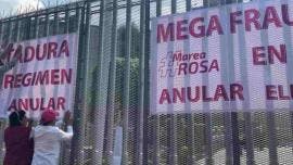 Marea Rosa protesta en el Tribunal Electoral ante calificación de elección presidencial 