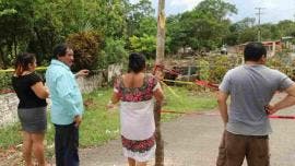 Sacerdotes mayas y funcionarios indagan caída de ceiba gigante en un cenote en Yucatán