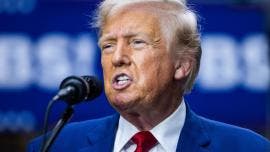 Trump protegido vidrio antibalas