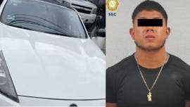 SSC detenido y auto robado