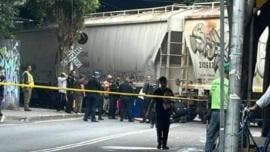 colonia Angel Zimbron mujer amputan pierna tren