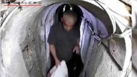 (video) Israel difunde clip inédito de Sinwar horas antes del 7 de octubre