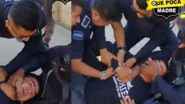 Policías usan fuerza excesiva contra hombre que les pidió trabajar en Puebla