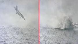 VIDEO  Avión militar de EU se estrella en la bahía de San Diego, en California