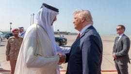 Donald Trump con emir de Catar