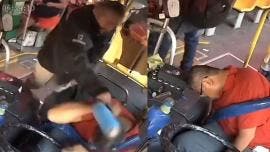 VIDEO  Pasajero golpea brutalmente a chofer de camión en GDL; está en coma