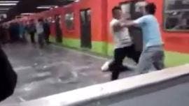 Pelea en estación chabacano dentro del metro de la CDMX