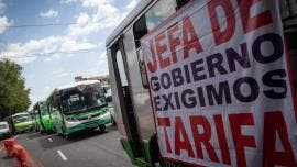 Zocalo transportistas exigen tarifa minima 12 pesos