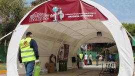 En ese espacio el gobierno municipal instaló un centro de apoyo del programa “Un Respiro por Ecatepec”