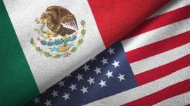 Banderas México y Estados Unidos