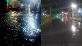 Tren Ligero inundación de vías