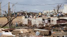 Casas destruidas por el huracán Melissa en Black River, Jamaica