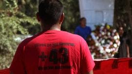 camiseta de uno de los compañeros de los 43 estudiantes desaparecidos de Ayotzinapa 
