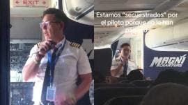 Tras el incidente, en redes sociales comenzaron a circular videos grabados por pasajeros, en los que se observa al piloto manifestando inconformidad por un presunto despido y por adeudos laborales
