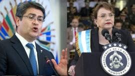 Juan Orlando Hernández y Xiomara Castro
