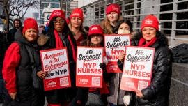 Huelga de enfermeras en Nueva York