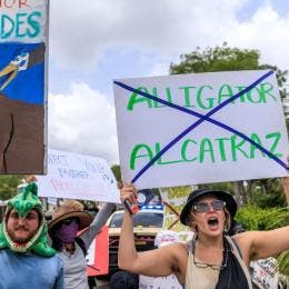 Migrantes describen el infierno en Alligator Alcatraz: calor extremo, comida podrida y falta de agua