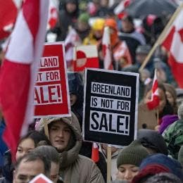 protesta este sábado en Groenlandia Foto de EFE