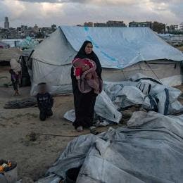 Refugiados en Gaza