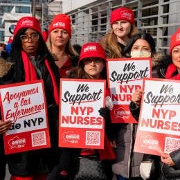 Huelga de enfermeras en Nueva York